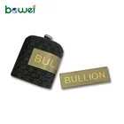 Custom printing self adhesive embossed metal stickers perfume bottle printed aluminum labels
