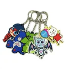 Custom brand logo keyring cartoon rubber pvc key chain