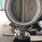 custom dn50-dn600 turbine worm gear wafer all stainless steel pinch butterfly valve