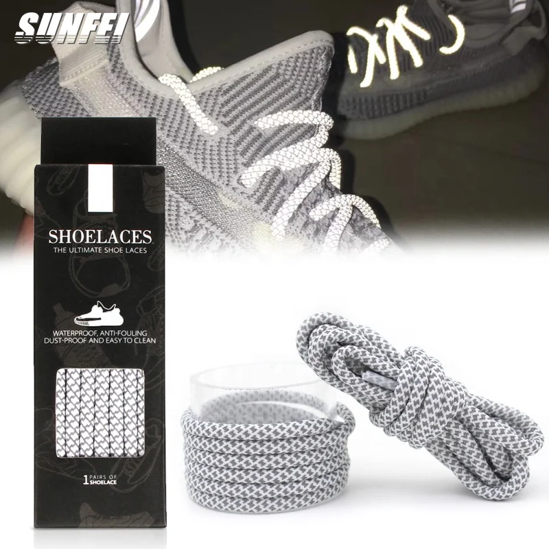 SunFei Reflective Shoe Laces For yeezy 