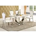 Wholesale high quality modern furniture marble countertop full metal frame dining table