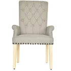 Chair 2020 Design Rustic Tufted Arm Chair Wooden Legs KD VS 02- Best Seller AMAZON