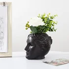Pot Ceramic Ceramic Ceramic Plant Pot Custom Matte White Black Nordic Plant Pot Head Shape Ceramic Flower Pot