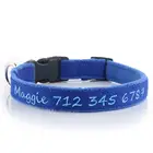 Eco Friendly Bamboo and Fleece Padded Pet Collar Custom Embroidered Personalized Dog Collar