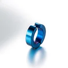 2020 Stainless Steel Blue Hoop Earring for Men China Manufacturer Fashion Jewelry Style Earring Blue Earrings for Women