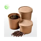 Paper Soup Disposable Compostable Food Container to Go Kraft Paper Soup Cup