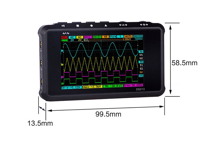 DSO203 upgrade DS213 4 Channel 100MS/s MINI Nano DSO213  Professional Portable Digital Oscilloscope Digital DSO 213