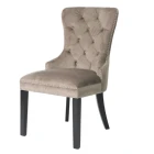 button tufted velvet upholstered dining chair w nailheads