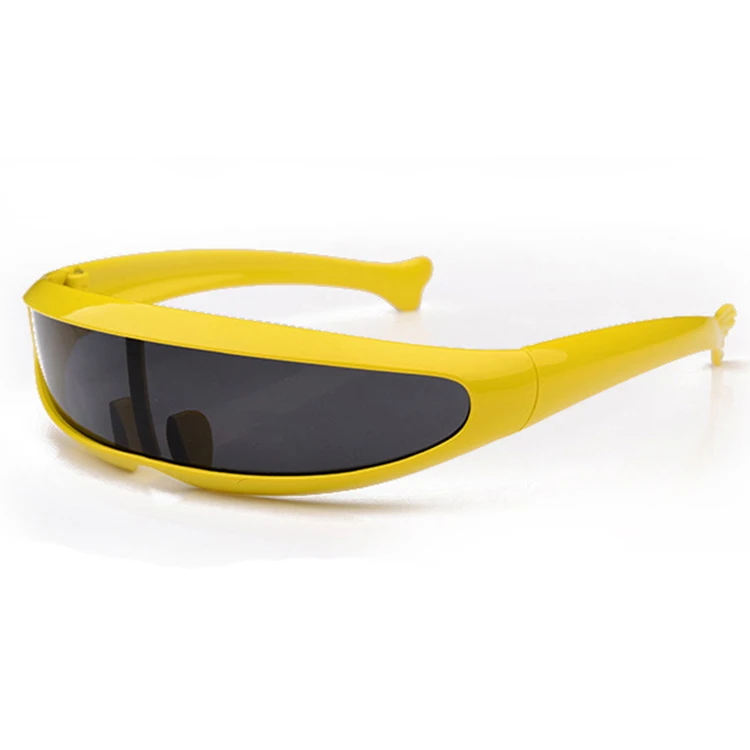 Venta caliente X-los hombres la individualidad gafas de sol de moda gafas láser de viaje a prueba de viento con forma de gafas de sol de los Robots gafas