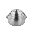 Different size deep seasoning pot custom restaurant japanese stainless steel durable metal cheap bowls set with logo