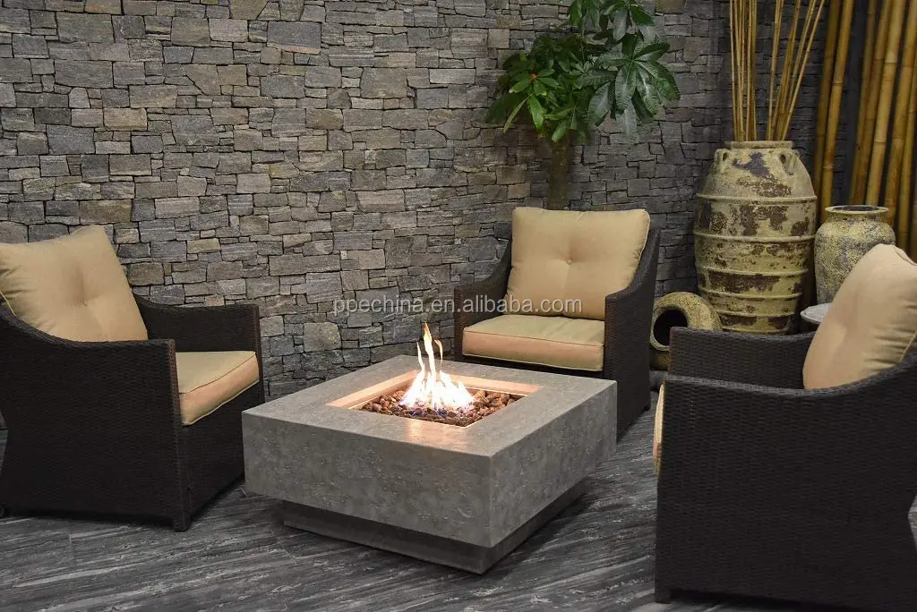 Garden heating stove villa stone baking stove outdoor  gas stove real fire decorative fireplace