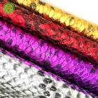 Faux leather snake pattern pu fabric embossed leather