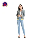 Hot Sale Plus Size Jean Jacket Casual Women Denim Jacket