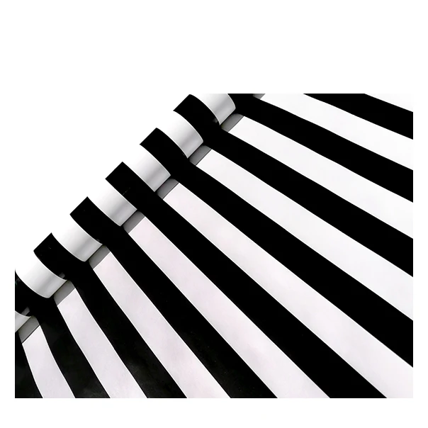 black and white striped gift wrap