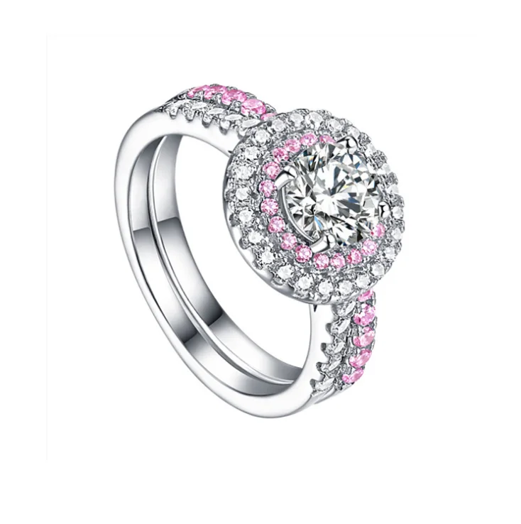 Women's 925 Sterling Silver Wedding and Engagement Ring Low Cost CZ White Rhodium Plated Elegant Style