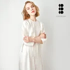 Factory direct whole summer women dress half sleeve white 100% real silk dress