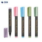 STA 8151BR Art color metal marker metallic paint brush pens, metallic marker for school