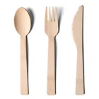 Bamboo Spoon Fork Knife Eco friendly disposable dinnerware tableware set