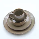 new design factory sale dinner set/reactive glazed ceramic blue stoneware dinnerware sets