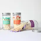 2019 Hot Selling Wooden Match Sticks Colored Safety Matches In Glass Jar