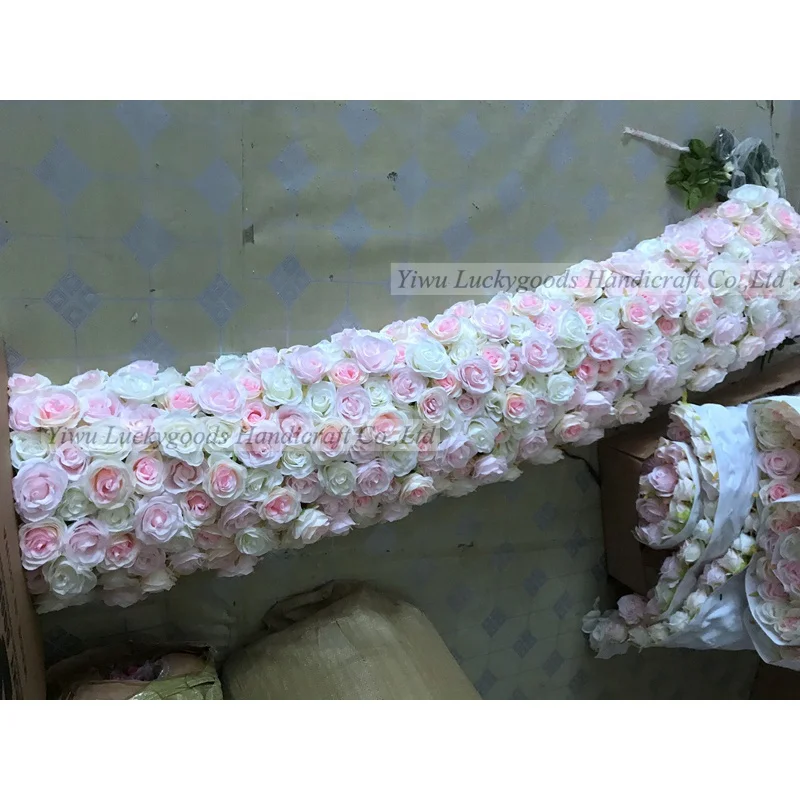 LFB852 lüks yapay beyaz pembe gül ipek mandala çiçek 1.8 m uzunluk olay çiçek garland