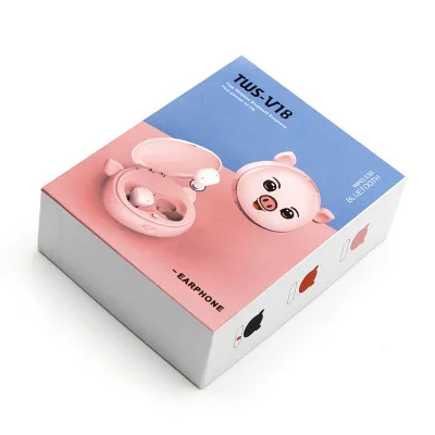 Cat Ear TWS-V18 Wireless Bluetooth 5.0 Earphone Sports Sweatproof Wireless Charge Headphone Touch Portable Earbuds - ANKUX.COM