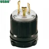 Factory 20A 250V L6-20P 2 Pole 3 Wire US Power Locking Industrial Plug Connector