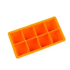 Cube BPA Free Mini 6 Cavity Silicone Clear Cool Ice Square Cube Tray Mold With Lid
