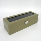 Rectangular Wooden Box Custom Personalized Glass Lid for Wine