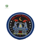 Iron Round Shape Iron On Merrow Border Large Embroidery Patch