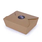 Food Box Take Out Box Custom Disposable Kraft Paper Packaging Fast Food Takeout To Go Box