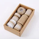 Hot Wholesale Lace Hemp Rope Jute Roll Set For Craft Decoration