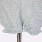 New Design Children Clothes Summer Clothing Girl Boutique Cotton Plaid Short Sleeve Baby Girl Outfit Set