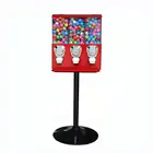 Customized Zhutong Three Containers Candy Vending Machine On Stand Three Head Chewing Gum Vending Machine with Stand