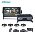 1080P full hd Waterproof 8 channel mobile car dvr recorder support touch-screen and infrared remote control