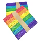 Color Sticks Colorfulwood Wooden Stick Color Ice Cream Sticks Children's Wooden Hand-assembled Puzzle DIY Toys