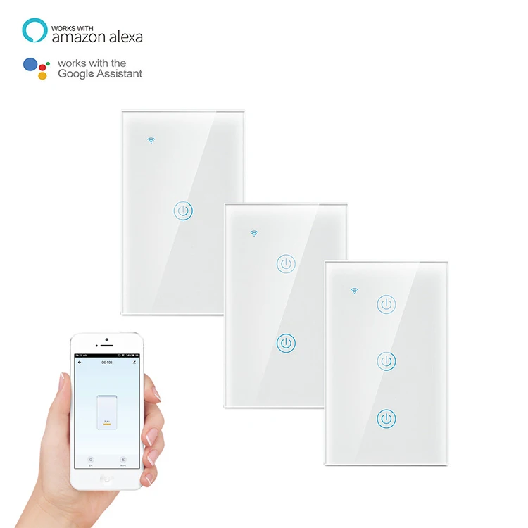 USA asnz smart life wll off wirefree zigbee tuya app concave key capacitive abs glass wall touch switch - ANKUX.COM