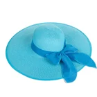 Wholesale Colorful Straw Hats Natural Decorated Summer Floppy Sun Straw Hats Beach Oversize Straw Hat for Women