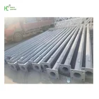 Hot Dip galvanized decorative octagonal steel street lighting pole single arm high mast pole