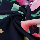 Colorful wool dobby firm abd undeformed heavy printed chiffon fabric for dress