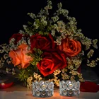 Home Decoration Candle Stand Glass Holder Luxury Glass Tealight Candle Holder Stand Jars in Bulk