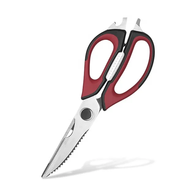 Manufacturer 5 in 1 Fridge Magnetic Cover Multipurpose Stainless Steel Clever Cutter Kitchen Scissors