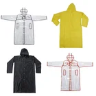 Cheap Yellow Light Weight Plastic PVC Outdoor Reusable Transparent Poncho Rain Coat