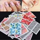 Nail Decoration Sticker 50 Styles Flower Nail Art Decoration Sticker Colorful Transfer Nail Paper Sticker