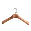 Factory wholesale custom price custom logo wide shoulder garment coat hanger for women