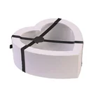 Custom Screen Printing Logo White Medium Size Magnetic Folding Heart Shape Gift Box