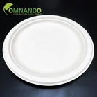Disposable Bagasse Pulp Round Plate Biodegradable Plate For Food Packaging