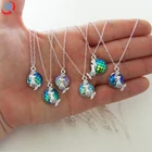 Pendant Wholesale Mermaid Series Metal Gemstone Pendant