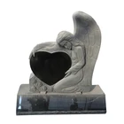 Indian Black Granite Angel Carving Headstone