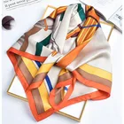 Plain Custom New Design Fashion Gift Digital Subtle Printed Square 100% Real Silk Scarf For Women